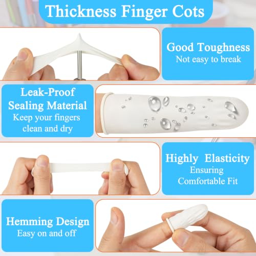 ONLYFU 3000Pcs Latex Finger Cots Disposable Finger Protectors - Anti-Static Medium