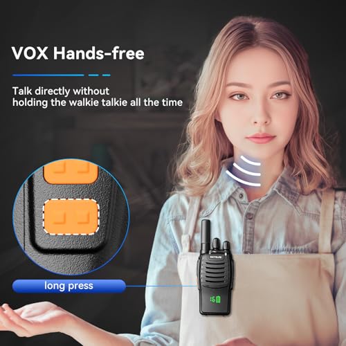H-777H Walkie Talkies with Earphone 6-Pack Portable Two-Way Radio FRS with Rechargeable Battery
