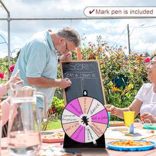 8 Inch Spinning Prize Wheel for Promotions with Stand - Black