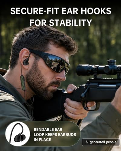 Syndesmos Bluetooth Shooting Ear Protection Earbuds - Black-Green
