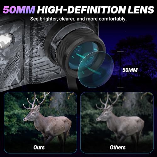 WOSPORTS Camo Gray Night Vision Binoculars 48MP Photo & 4K Video, Long-Range IR