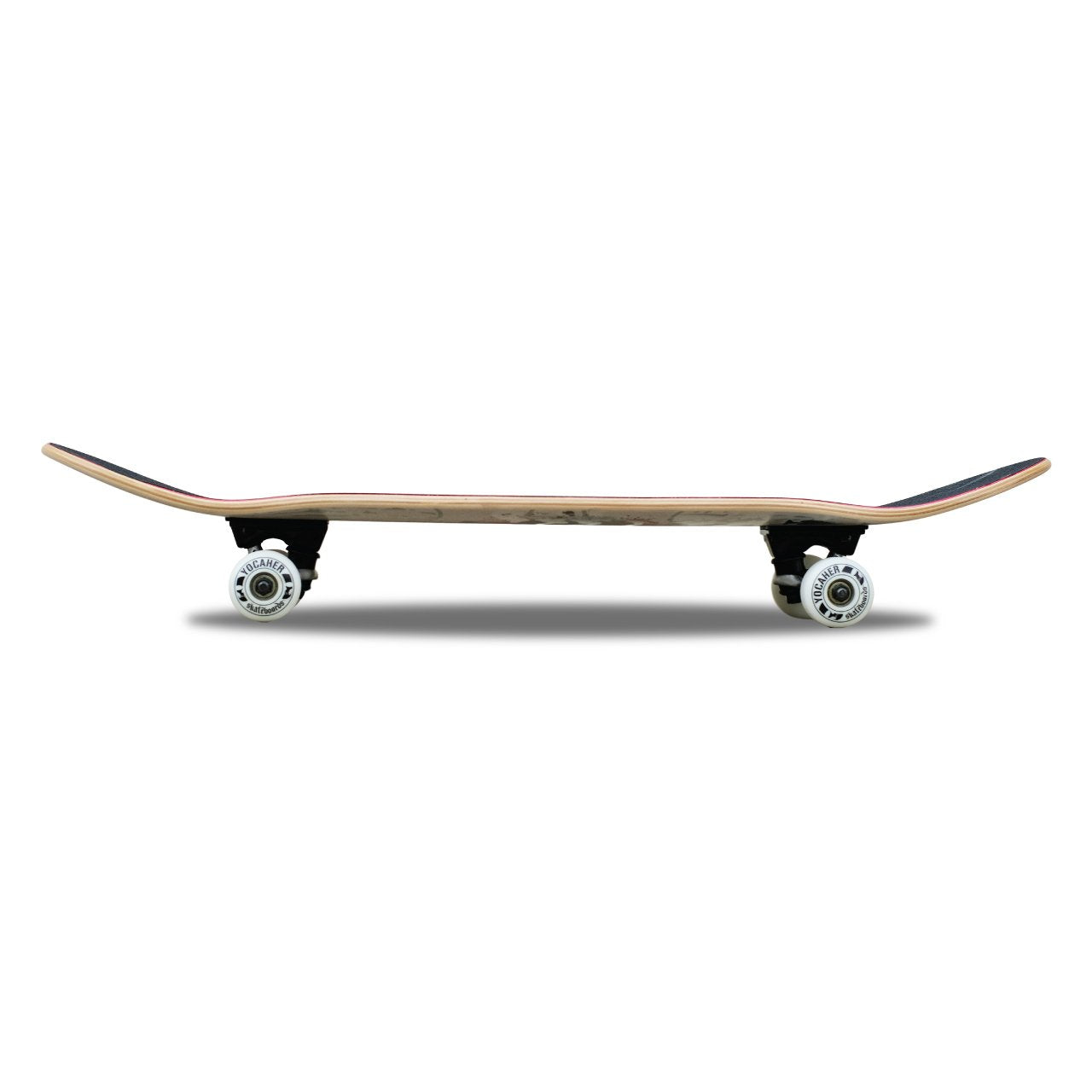 Yocaher Professional Complete 7.75" Skateboard w/7Ply Maple Deck, BlackWidow Premium Grip Tape, Aluminum Alloy Truck, ABEC-9 Bearing (Complete - 7.75 - Natural)
