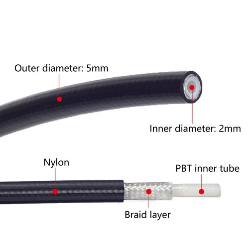 Hydraulic Disc Brake Hose Repair Kit 3 Meters Hose Olive Inset Compatible with BH90 MTB Bike Brake