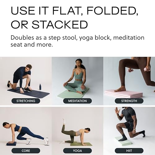 Foldable Yoga Mat with Support and Non-Slip Surface - Iron Variation