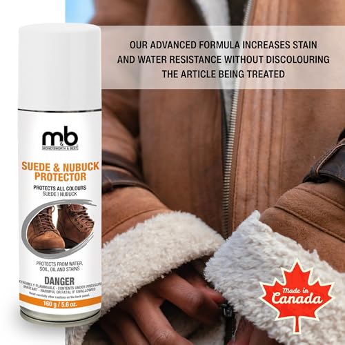 Suede & Nubuck Protector Spray - Water, Oil & Stain Repellent, 5.6 oz - Protector