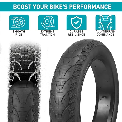 BALINGE 20x4 Fat Tire for E-Bike & Mountain Snow Bikes - Heavy Duty, Wear-Resistant, Includes Tube