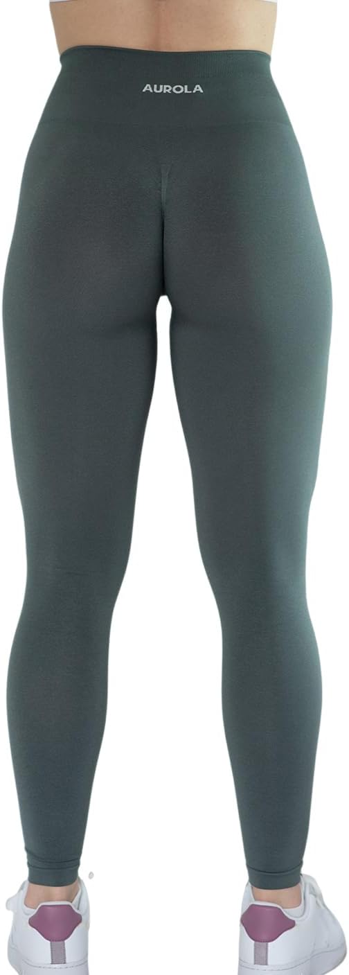 AUROLA Seamless Workout Leggings for Women - Tummy Control Scrunch Tights for Gym & Yoga