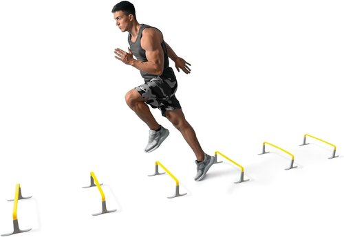Meister ZoomFlex Agility Hurdles - Modular Speed Training with Carry Bag for Enhanced Performance