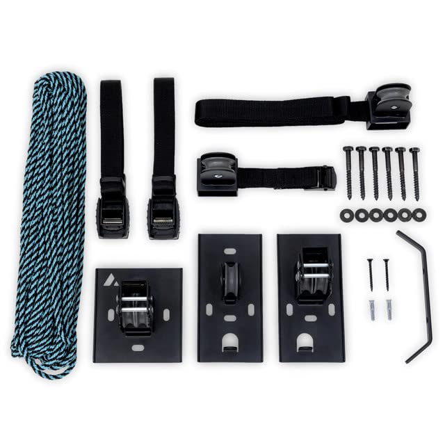 EasyLift Garage Ceiling Hoist System - Holds 150 lb, Includes Adjustable Straps