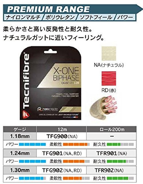 Tecnifibre X-One Biphase Tennis String Reel Natural (16G)