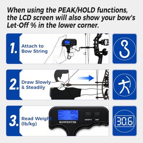 Digital Bow Draw Weight Scale 110 lbs Portable Archery Gauge