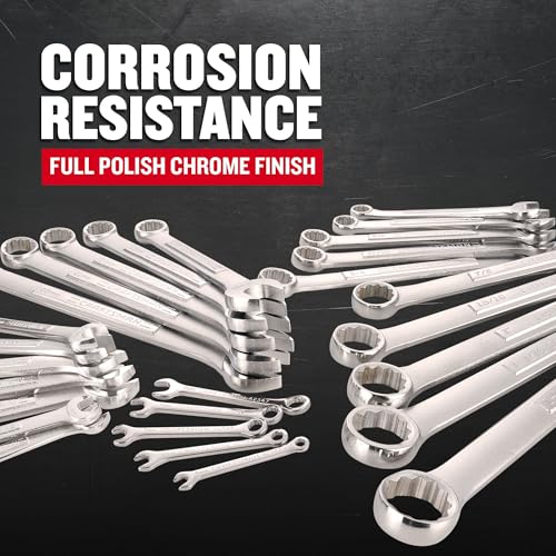 Craftsman 32-Piece SAE/Metric Wrench Set - Full Polish Chrome, Quick Engagement, Corrosion Resistant