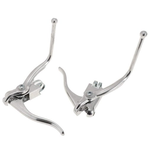 Bike Double Brake Levers Aluminum Alloy Road Bicycle Handbrakes Silver, SCB001-SL
