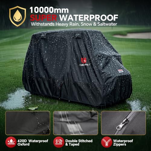 3XL Waterproof Golf Cart Cover for 6-8 Passengers All-Weather UV Protection