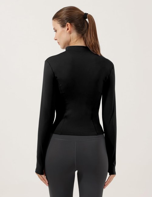 Gacaky Women's Athletic Track Jacket - Slim Fit, Lightweight, Full Zip with Thumb Holes | Perfect for Running