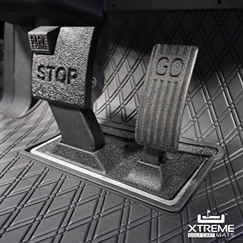 All Black Golf Cart Floor Mat for Club Car Precedent, Onward, Tempo - Custom Fit