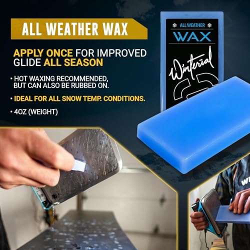 Winterial Regular Snowboard & Ski Tuning Kit with Iron & All-Temp Wax