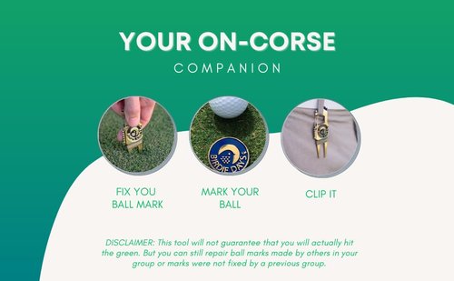 Sili Wraps Birdie Hunter Golf Tools and Markers with Brush