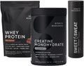 Sports Research Exercise Performance Pack - Creatine Monohydrate (1.1lb) & Whey Protein Dutch Chocolate (5lb) | Workout Enhancer Gel (6.4oz)