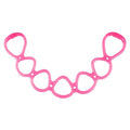 Reicyfang 7 Ring Adjustable Resistance Bands, Back, Foot, Leg, and Hand Stretcher, Arm Exerciser, Home Workout Walking Exercise Workout Bands for Home or Fitness Center (Pink)