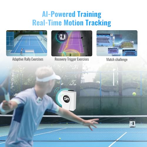 PONGBOT Tennis Ball Machine with App & Remote Control, 150 Balls, Max 80mph, Custom Drills & Dual Motor
