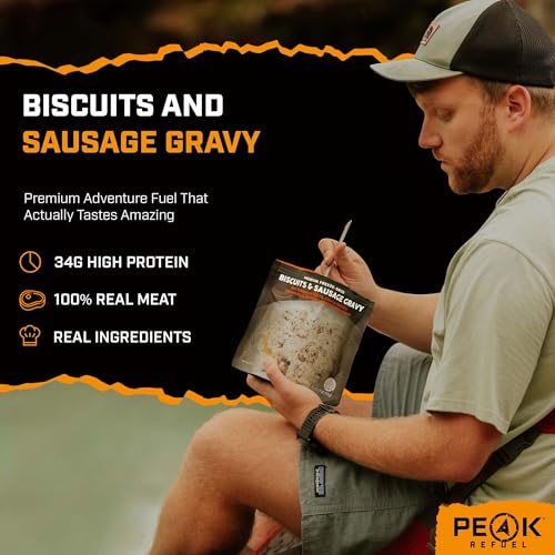 Freeze-Dried Breakfast Meal - Biscuits and Sausage Gravy 6-Pack - High Protein, Easy Prep