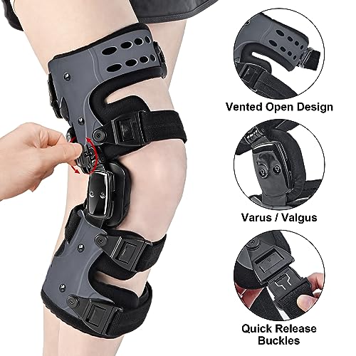 Unloader Knee Brace for Osteoarthritis Pain Relief & Joint Support - Gray