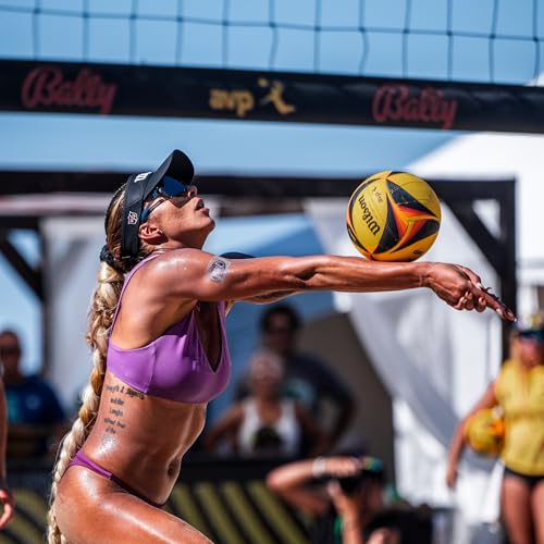 Wilson AVP OPTX Official Game Beach Volleyball - Signature Performance, Yellow/Black - Variation of THIS listing