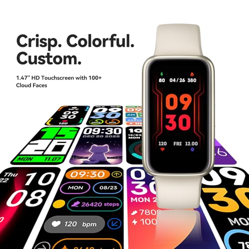 Fitness Tracker Smart Watch with 1.47" Color Screen and 100+ Sports Modes - Beige - Enfit