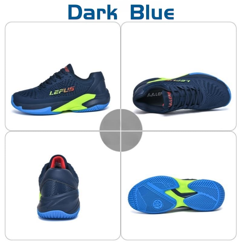 Men's & Women's Anti-Slip Court Shoes for Tennis, Pickleball – Blue, US 9/10.5