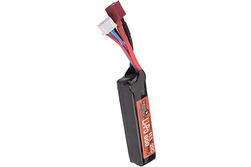 Lancer Tactical LiPo Airsoft AEG Battery Small Stick 11.1V, 600 mAH 20C PDW Dean
