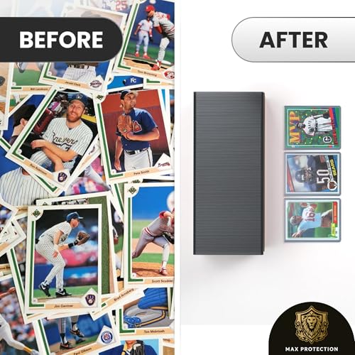 1000 Count Max Protection 35pt Top Loaders with Bonus Soft Sleeves - Trading Card Storage