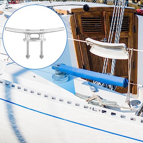 10 Inch Galvanized Dock Cleats with Bolts - 6 Pack for Boat Docks, Piers & Marine Use