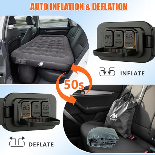 AYAMAYA Car Air Mattress with Built-In Rechargeable Pump, 53x32 Inch Back Seat Inflatable Bed
