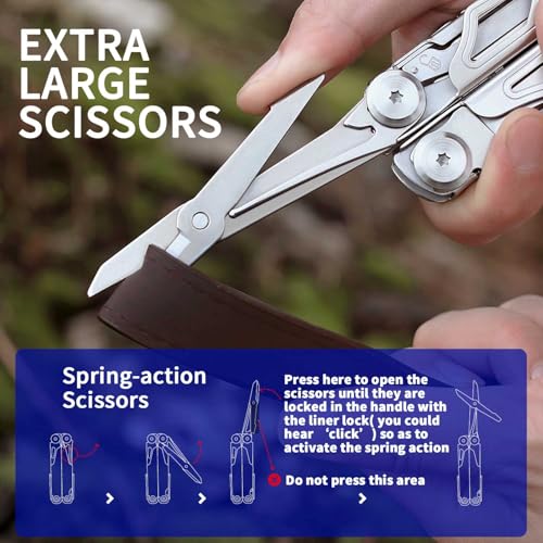 Multitool with VG10 Knife Blade - 29-in-1 Heavy-Duty Pliers & Survival Tool