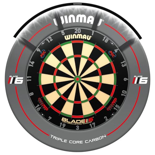 Winmau Polaris Dartboard Light - Black 120° Magnetic LED Light for All Dartboards - Polaris Light