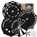 4 Pack Steel Tip Dartboard Trainer Set - Non Magnetic, Black & White