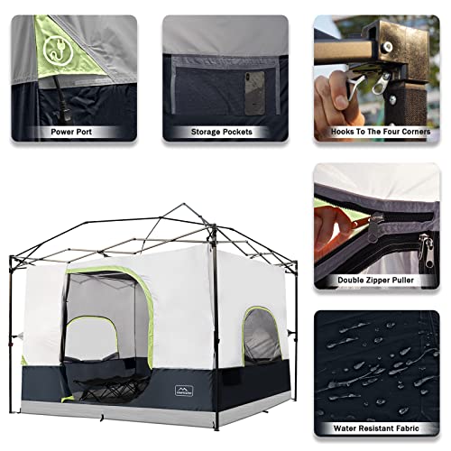 Black Camping Inner Tent for Pop Up Canopy - Vented Roof, Fits 10x10