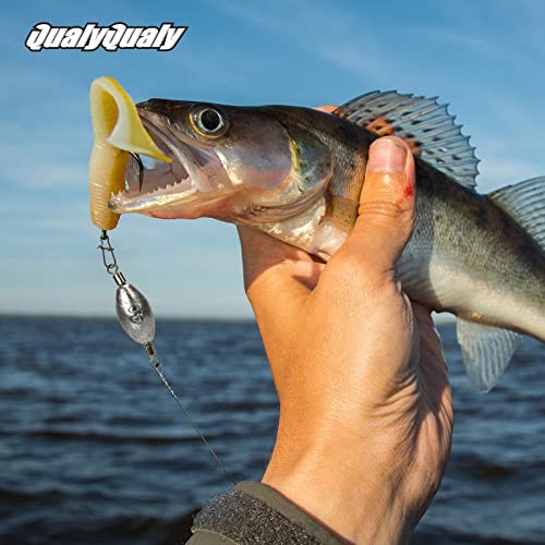 30pcs Inline Fishing Sinkers Set - Mixed Weight Trolling Weights with Swivels