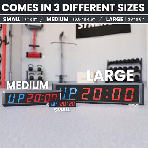 Synergee 16.5-Inch Programmable Wall Timer - Interval & Workout Clock