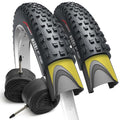 Mountain Bike Tire & Tube Set 29x2.25 Black Foldable 57-622 Schrader/Presta