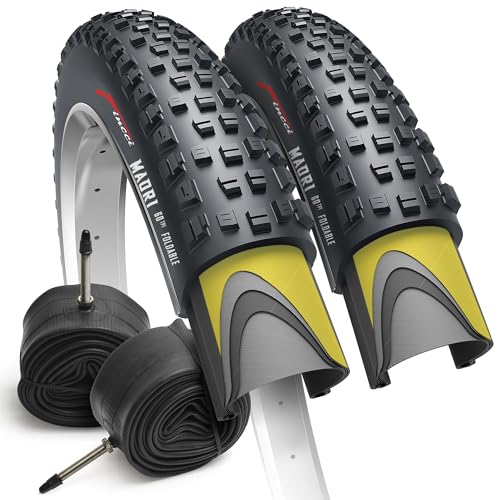 Mountain Bike Tire & Tube Set 29x2.25 Black Foldable 57-622 Schrader/Presta