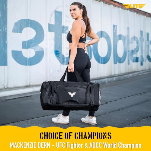 Large MMA Duffel Bag 44L for Combat Sports & Gym Training - Black