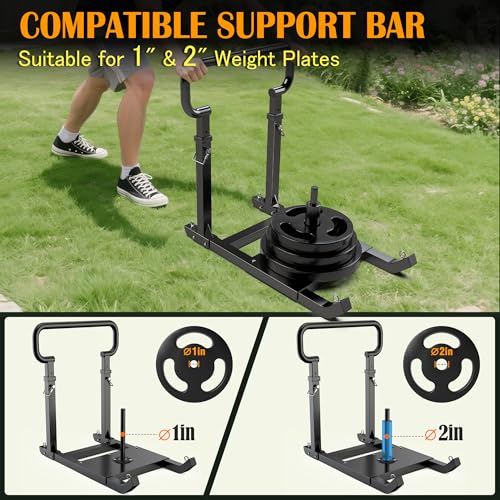 GanFindX Matte Workout Weight Sled for Speed & Strength Training - Heavy Duty, Adjustable Resistance
