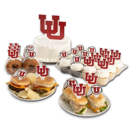 Desert Cactus Utah Utes Food Picks and Cupcake Toppers - 25 pcs