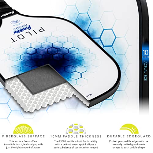 Blue Franklin Sports Pilot Pickleball Paddle - High Performance USAPA Certified