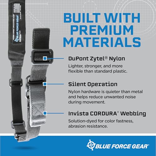 Blue Force Gear Vickers Padded Sling with 2” Comfort Foam Pad - Black