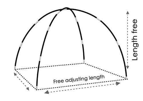 DIY Tent Pole, Replacement Tent Pole, Greenhouse Hoops,Telescopic Rod,Long Approximately 52ft, Diameter - 6.5mm,36 Packs, for Hiking Camping Backpacking Tent