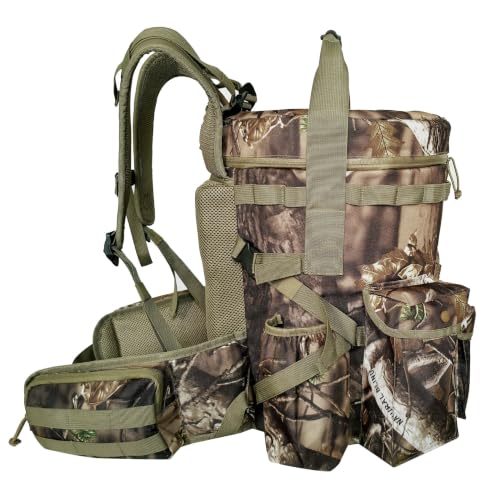 Insulated Bucket Backpack with 360° Swivel Lid - Woodland Camo Hunting & Camping Gear