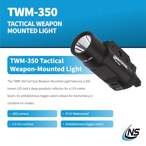 Nightstick TWM-350 Weapon Mounted LED Light 350 Lumens for Firearms